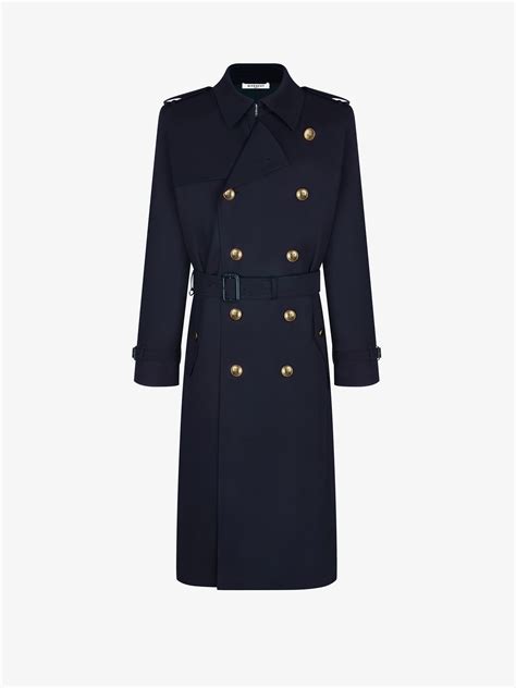 givenchy black coat with gold buttons|Jacket in nappa leather with adjustable collar .